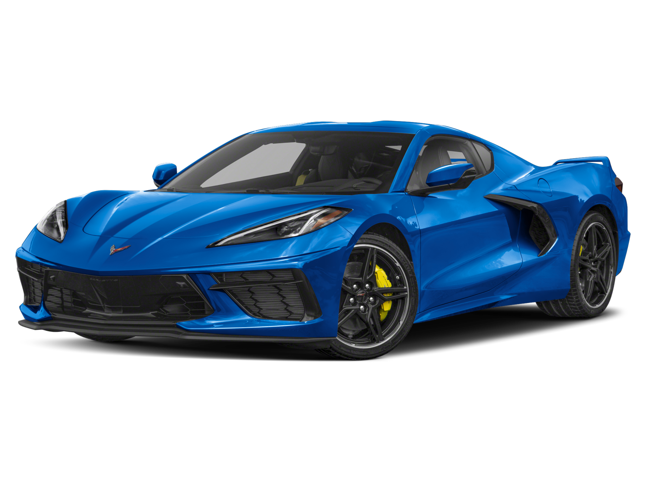 2024 Chevrolet Corvette Stingray 2LT in Black — front three-quarter view