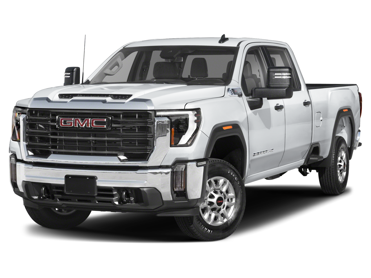 2024 GMC Sierra 2500 HD Denali in White Frost Tricoat — front three-quarter view