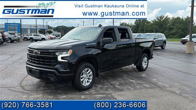 2026 Chevrolet Silverado 1500 RST in Black — front three-quarter view