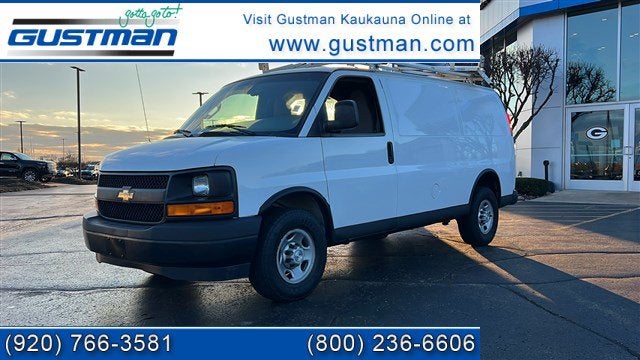 2017 Chevrolet Express Cargo 2500 Work Van in Summit White — front three-quarter view