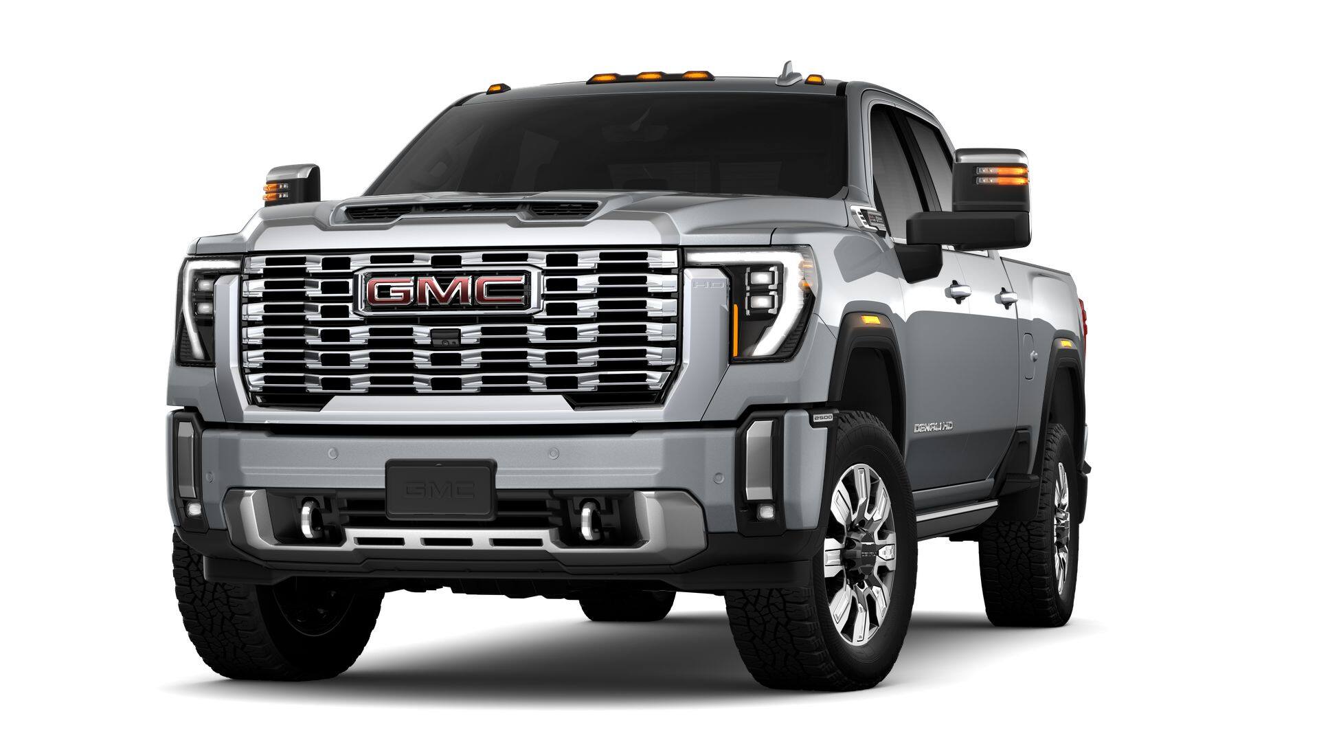 2026 GMC Sierra 2500 HD Denali in Sterling Metallic — front three-quarter view