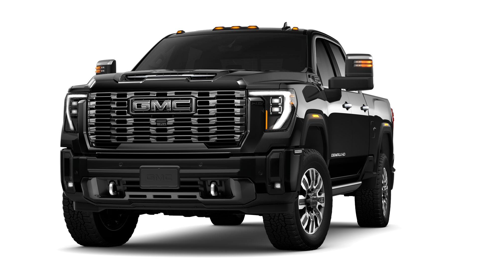 2026 GMC Sierra 2500 HD Denali Ultimate in Onyx Black — front three-quarter view