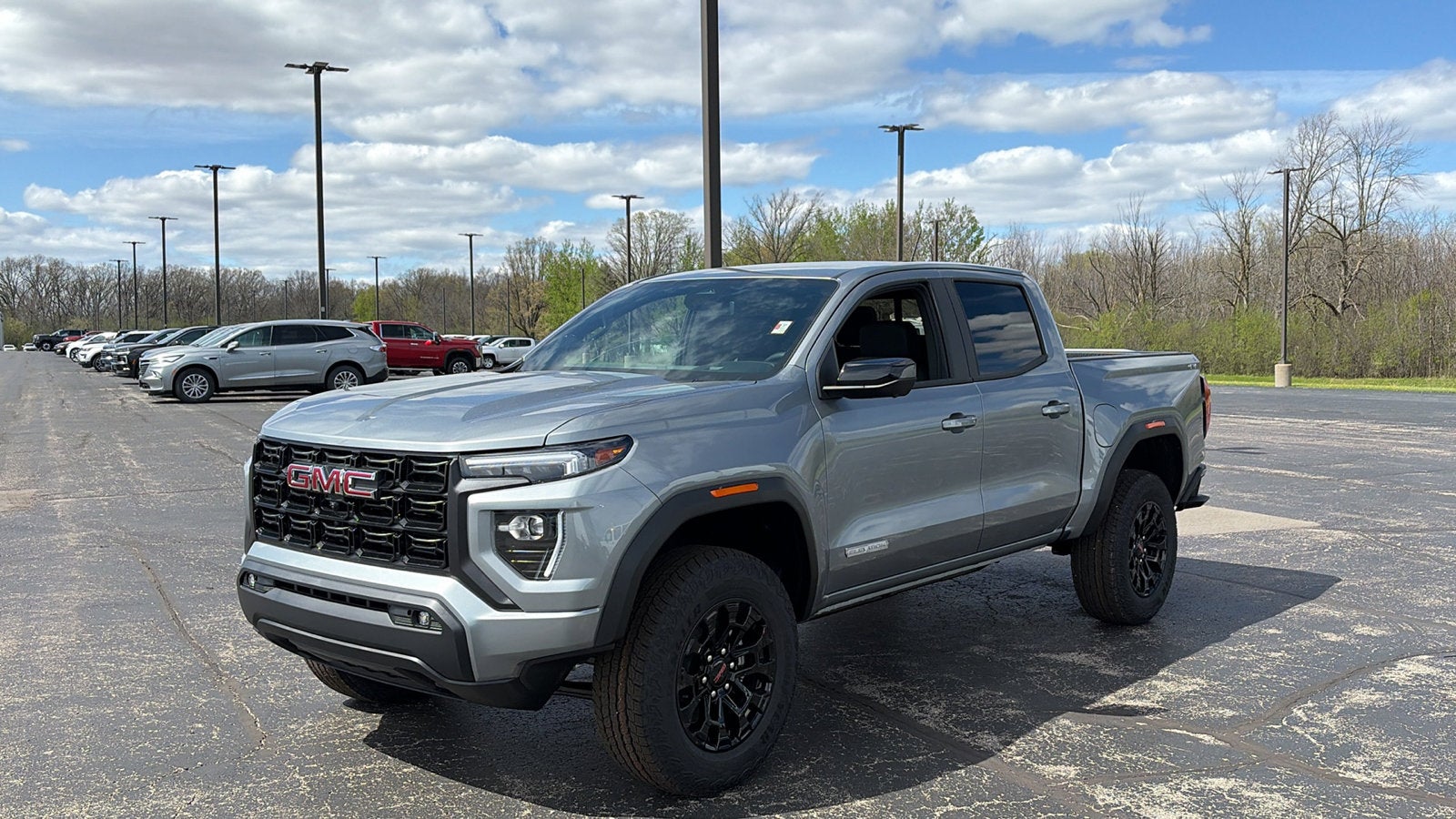 2026 GMC Canyon Elevation in Sterling Metallic — front three-quarter view