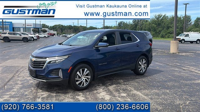 2022 Chevrolet Equinox LT in Blue Glow Metallic — front three-quarter view