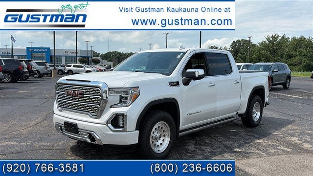 2020 GMC Sierra 1500 Denali in White Frost Tricoat — front three-quarter view