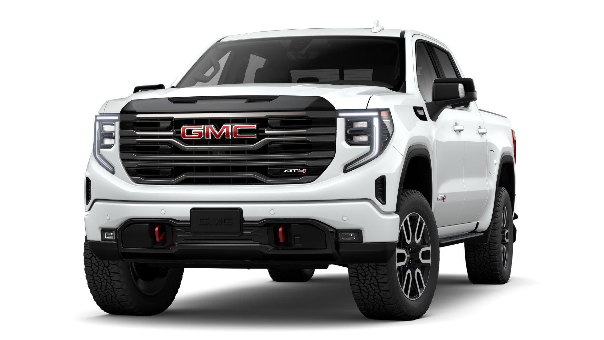 2026 GMC Sierra 1500 AT4 in Summit White — front three-quarter view
