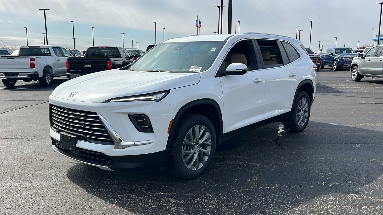 2026 Buick Enclave Preferred in Summit White — front three-quarter view